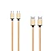 Samsung Galaxy S8 / S8 Plus Cable, BeneStellar 2-Pack 5ft / 1.5m Reversible USB Type-C Nylon Braided Cable for Galaxy S8 / S8 Plus, LG G6 / G5, Google Pixel, Nexus 6P / 5X, Moto Z and More (Gold)