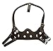 JeonbiuPet Adjustable Dog Muzzle Anti Bite Bark Allow Drink Soft Leather (M)