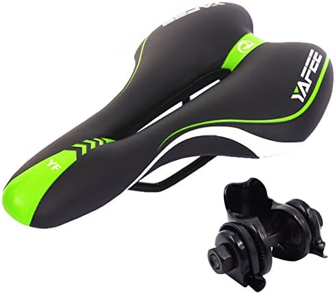 MTBHOME Hollow-Out Mountain Bike Seat for Men and Women Memory Foam Cushion Padded Bicycle Saddle with Seat Post Clamp