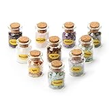 10 Mini Crystal Stone Chip Bottles Tumbled Gemstone