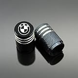 QINGTECH Valve Stem Caps,Tire Caps for Car,Motorbike,Trucks,Bike and Bicycle Aluminum 4pcs (black)