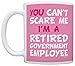 ThisWear Retirement Gifts for Women Can't Scare Me I'm Retired Government Employee Funny Retirement Gifts 11oz Ceramic Coffee Mug