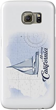 Monterey, California - Sailboat - Blue - Coastal Icon (Galaxy S6 Cell Phone Case, Slim Barely There)