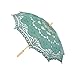 Topwedding Handmade Embroidered Cotton Wedding Umbrella Parasol Favors, Green