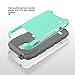 ULAK Galaxy S5 Case, S5 Case, Dual Layer Slim Hybrid Knox Amor Protective Case Cover for Samsung Galaxy S5 SV i9600 Plastic Hard Shell and Flexible TPU -Mint/Gray