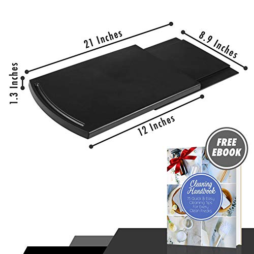 Comfecto Kitchen Caddy Sliding, ABS Handy Appliance with Smooth Rolling