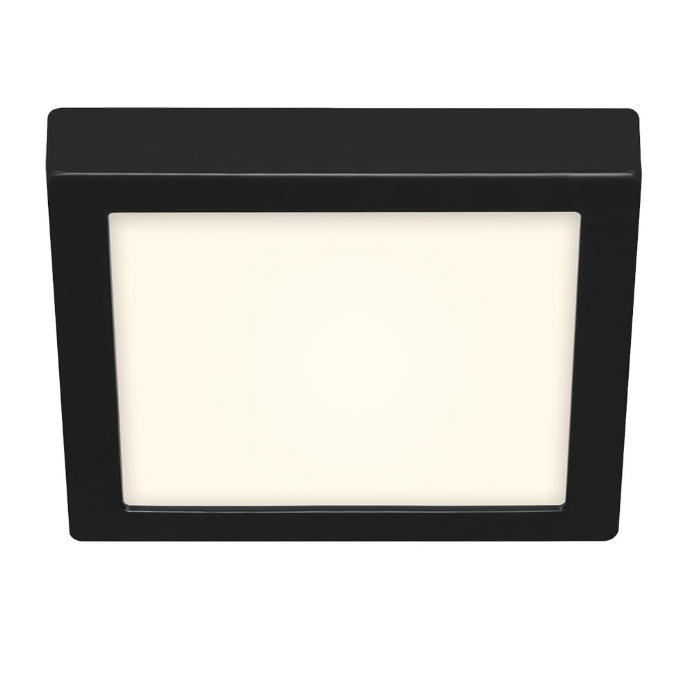 BRILONER Leuchten – LED Ceiling Light, Ceiling lamp, 16.5 Watts, 1600 Lumens, 4000 Kelvin, Black + White, 225x225x32mm (LxWxH)