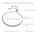 Likimar Adjustable Women Bracelets Round Cut Cubic Zirconia Slider Tennis Bracelet for Women Girls