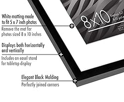 Americanflat 8x10 Picture Frame in Black - Thin