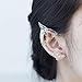 OwMell 1 Pair Elven Ear Cuffs Filigree Cosplay Fairy Elf Ear Cuffs Fantasy Costume Ears