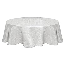 Lenox Opal Innocence 70-Inch Round Tablecloth, White