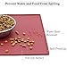 VIVAGLORY Dog & Cat Feeding Mat, Waterproof Non-Slip Silicone Placemat with Raised Edge, Anti-Messy Pet Bowl Mat for Food & Water, Burgundy, L(24