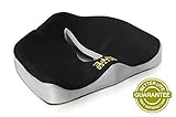 Memory Foam Seat Cushion with Handle: Ultra Comfortable for Orthopedic - Coccyx - Sciatica - Lower Back Pain - Tailbone - Fibromyalgia and Many Other Back Problems. BUY NOW!