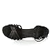GetMine Women's Professional Latin Dance Shoes Satin Salsa Ballroom Wedding Dancing Shoes 2.4'' Heel Black, 7