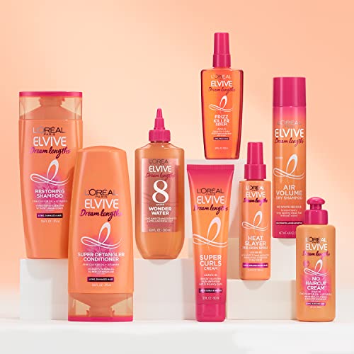L’OREAL PARIS ELVIVE DREAM LENGTHS HEAT SLAYER PRE-IRON SPRAY LEAVE-IN, 4.4 OUNCE