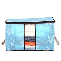 Storage Bag ,IEason Clearance Sale! Storage Organization/Designer Flower Printed Quilt Storage Bags (Blue)