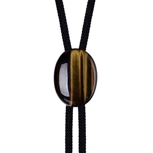MASOP Tiger's Eye Stone Bolo Tie for Women Gentlemen Native American