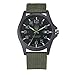 LandFox Watch, Mens Stainless Steel Military Sports Analog Quartz Watch Green