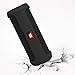 Pushingbest Carrying Case for JBL Flip 4 Bluetooth Speaker Durable Silicone for Easy Carrying （Black）