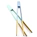 RuiLing 2-Pack 9.5-Inch Bamboo Kitchen Tongs Toast Tongs - Premium Environmental nontoxic Mineral Oil Paints.(Blue/Green)