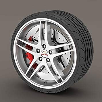 Corvette RimSavers Wheel Rim Protectors and Accent Trim (White)