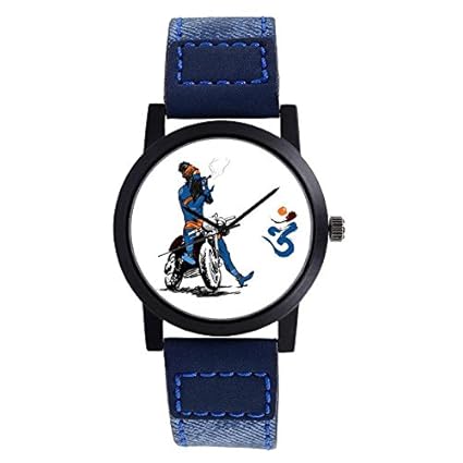 Analog Black Dial Mens & Boys Watch bhole blue