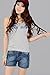 Chouyatou Women's Classic Five-Pocket Oversized Denim Shorts (XX-Large, Blue)