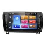 in Dash Android 8.0 Double Din 9 Inch Capacitive Touch Screen Car Stereo Video Receiver Player GPS Navigation with Bluetooth for Toyota Tundra Sequoia Multi-Media 7 Color Button Illumination