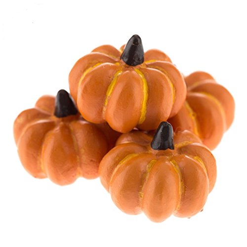 Miniature Pumpkins Doll House Floral Arrangement Mini Accessories 4 Pieces