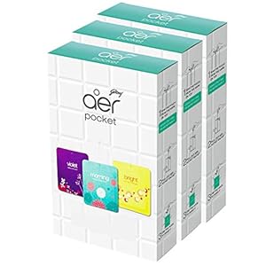 Godrej Aer Power Pocket | Air Freshener- Bathroom and Toilet | Lasts Up to 30 days | Assorted Pack of 9 (90g)