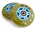 Ripstik Wheels by KBS - Razor Ripsurf Performance Caster Board Replacement 68mm-80mm 90a with ABEC 7 Speed Bearings 2 Pack Set of Two Ripstick Wheel Most Durable (Army, 80MM)