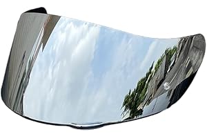 BSTOP K1 Face Shield Uv-Protected for AGV K1, K1S, K3SV, K5, K5S Helmet Shield Visor Windshield (Silver-Day use only)
