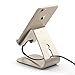 elago® M2 Stand [Champagne Gold] - [Premium Aluminum][Angled for Video Calls][Cable Management] - for All iPhones, Galaxy, and Other Smartphones