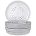 CandyHome 6 Pieces of 10 Inch Plastic Clear Plant Saucers Pot Trays for Indoor Outdoor Household and Garden Assorted, 1-White
