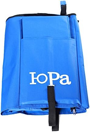 Gemgeny Folding Garden Cart Collapsible Wagon Cart Beach Shopping Outdoor Sports Camping Utility Cart (Bag Blue)