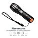 HAUSBELL Extended Upgraded A100 Pro Flashlights 2 Pack, One Button Flash Tactical Led Flashlight, High Lumens Flash Light, Zoomable 5 Modes Camping Lights for Outdoor Hiking Emergency and SOS （2Pack）