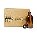 HGFLMR (12 Pack) 2 oz. Amber Boston Round with Black Poly Cone Cap