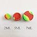YOFUCA Silicone Container Dab Wax 5ml Food Grade Non Stick Little Jar Oil Storage Rubber Containers Multi Color (20, 5ML)