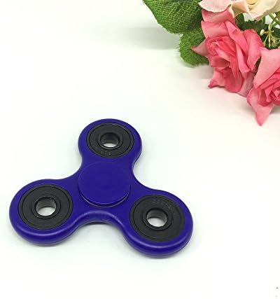 Ljersa Tri-Spinner Fidget Toy Plastic EDC Hand Spinner For Autism and ADHD Rotation Time Long Anti Stress Toys(blue)