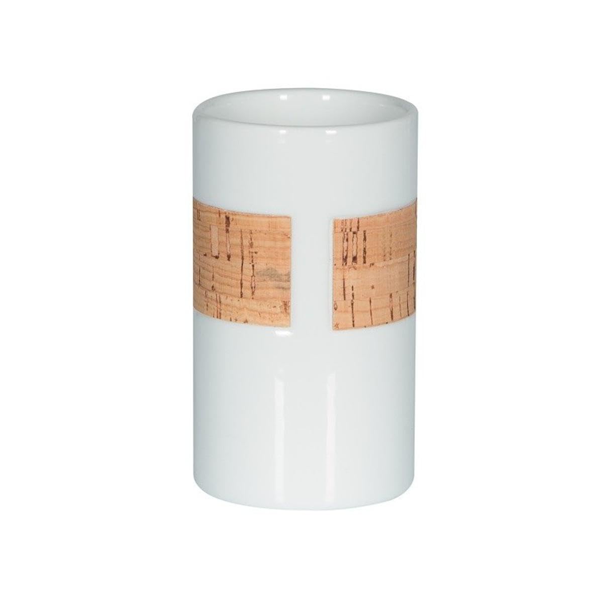 Spirella Tube Nature Tumbler, Stone, White/Cork