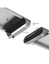 MONITORMATE ProBASE X Aluminum Monitor Stand with QC PD Fast-Charging Port(Compatible with iPhone 8 X Xr Xs Xsmax),Ethernet Port,USB3.0 Hub, SD MicroSD Card Reader and External Power Supply(Silver)