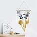 Wall Hanging Photo Display,Macrame Wall Decor Photo Organizer Tassel Wall Hangings Thanksgiving Gift Christmas Decorations(Yellow)