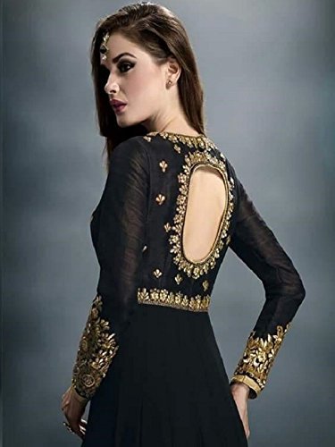 v.k.creation women's dress material(vkmtrix01_black_free size)