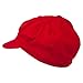 Circle Mario and Luigi Embroidered Cotton Newsboy Cap - Red M-L