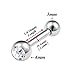 bodyjewellery 2pcs 16g 1/4 Cartilage Earring Stud Flower Barbell Forward Heilix Tragus Lobe Auricle Cartilage Bar Surgical Steel