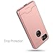 Teelevo Wallet Case for Google Pixel 2 XL, Dual Layer Case with Card Slot Holder and Kickstand for Google Pixel 2 XL - Rose Gold