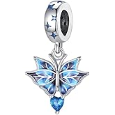 HUIPOJUE Butterfly Charms for Women - Pandora-Style Compatible Charms, Bead Pendants for Bracelets and Necklace Jewelry Mother's Day Gift