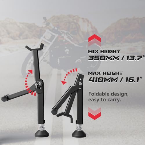 Universal Motorcycle Wheel Lifting, Front and Rear Wheel Support for Motorcycles, Black