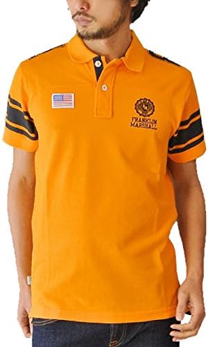 Amazon Fm 4151 L Team Yellow 453 フランクリンマーシャル Franklin Marshall イタリア製 4色 鹿の子 ポロシャツ メンズ 半袖 プリント カットソー カノコ ロゴ 半袖ポロシャツ 黒 白 赤 黄色 ブランド 正規品 ポロシャツ 通販