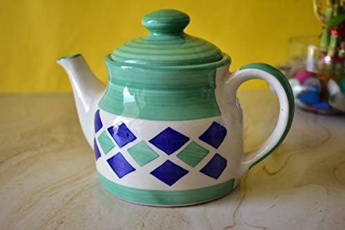 KunhaR Ceramic Teapot - 1 Piece, Green, 650 ml